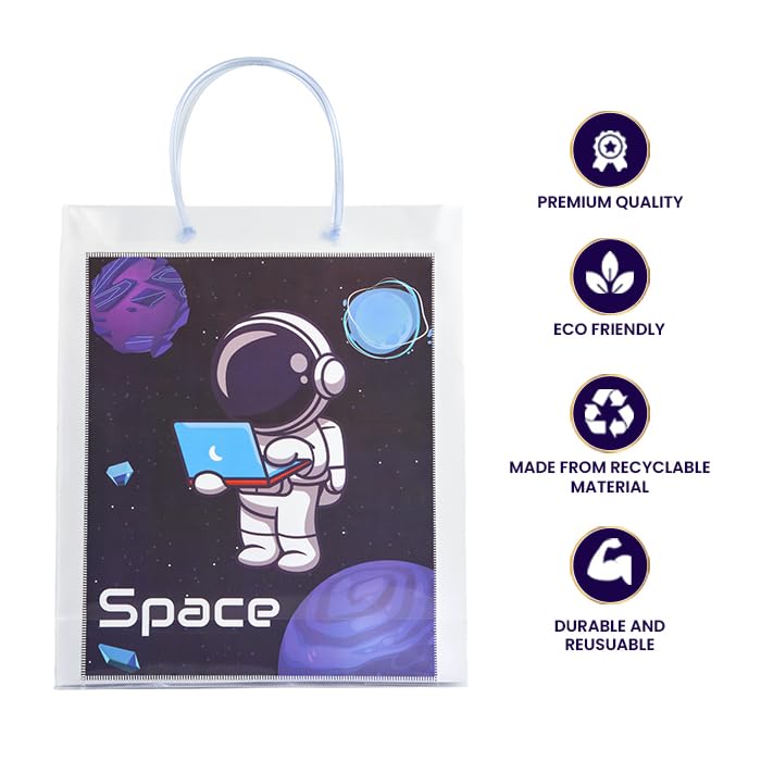 ARTEK Premium Space Gift Bags Pack of 5 EcoFriendly Polypropylene Return Gift Bags Sturdy Handle NonTearable Waterproof Ideal for Return Gifts 13 X 35 X 11 Inch - Image 4