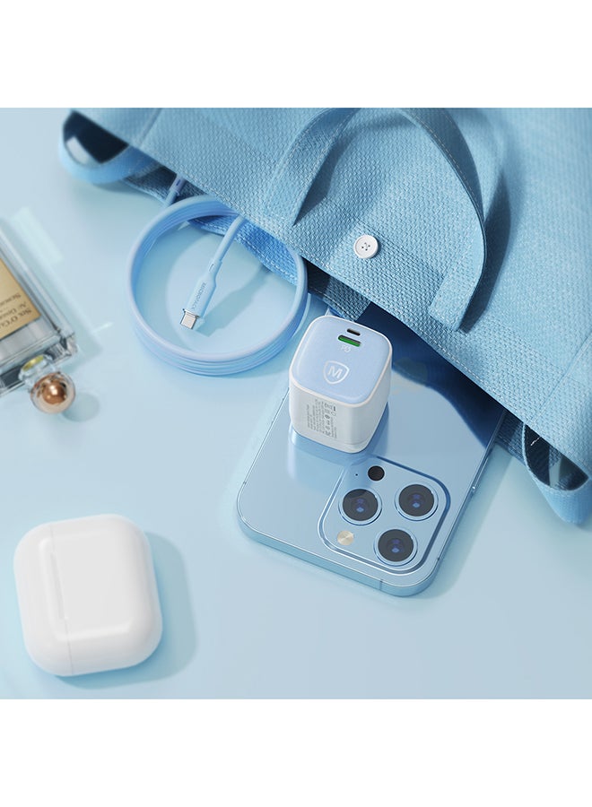 مايكروباك شاحن جداري Micropack MWC-135 بتقنية GaN 35 واط - شحن سريع PD، قابس عالمي، أزرق - Image 4