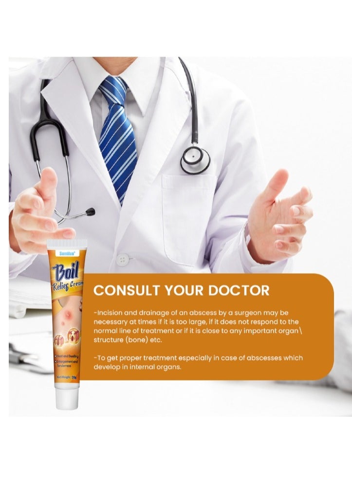 Sumifun Boil Relief Cream Reduces Heat and Swelling Alleviates Enlargement and Tenderness 20g  - Image 4