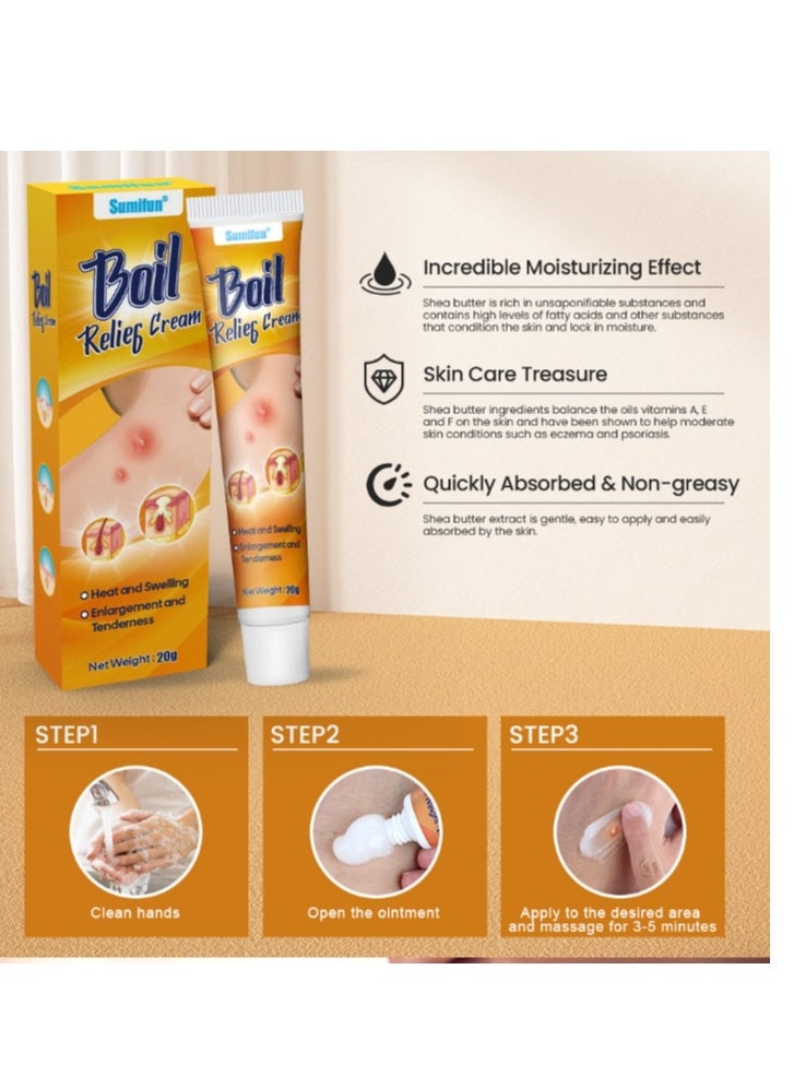 Sumifun Boil Relief Cream Reduces Heat and Swelling Alleviates Enlargement and Tenderness 20g  - Image 5