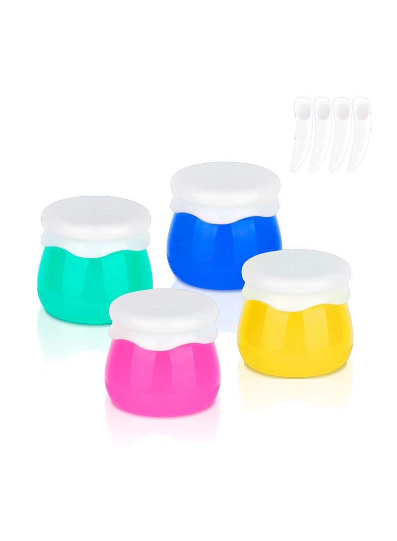 KASTWAVE 4 Pack Refillable Cosmetic Jars - 10ml 10g Small Travel Containers for Toiletries, TSA Approved Leak Proof Travel Size Containers for Lotion, Cream, Makeup, Bead,Eye Shadow, Rhinestone - Image 1