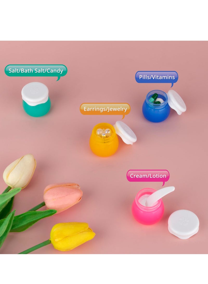KASTWAVE 4 Pack Refillable Cosmetic Jars - 10ml 10g Small Travel Containers for Toiletries, TSA Approved Leak Proof Travel Size Containers for Lotion, Cream, Makeup, Bead,Eye Shadow, Rhinestone - Image 2