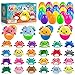 Zesua Easter Basket Stuffers Easter Basket Essentials 24 Pack Prefilled Plastic Eggs with Axolotl Plush Toys Mini Mexican Salamander Stuffed Animals for Kids Easter Gifts Classroom Exchanges Party Favors - Image 2