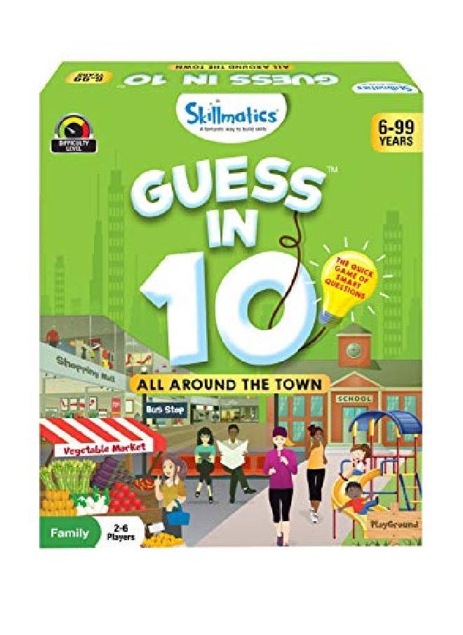 Skillmatics - Card Game : Guess In 10 All Around The Town | Gift For 6 Year Olds And Up | Quick Game Of Smart Questions | Super Fun For Travel & Family Game Night - Image 1