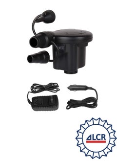 ALCR Electric Inflate/Deflate Air Pump with 3 Nozzles, Perfect for Deflate Inflatable Air Mattress Beds, Boats, Swimming Ring and Indoor/Outdoor Camping- Dual 