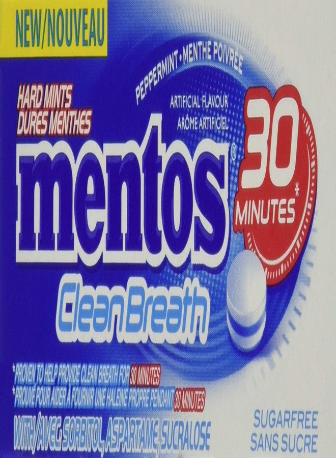 Mentos Clean Breath Mints, Peppermint, 30 pc/Pack of 12, Package - Image 5