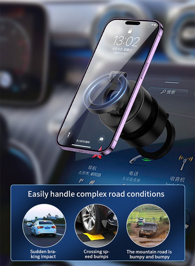 Electric Vacuum Magnetic Suction Phone Mount, Shower Phone Holder, Magnetic Cell Phone Holder for Car/Gym/Mirror/Smooth Surface, Compatible with iPhone & Android  - Image 4
