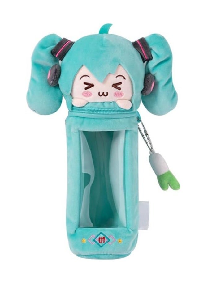 عام هاتسوني ميكو حالة قلم رصاص لطيف حالة قلم رصاص حالة قلم رصاص قدرة كبيرة القرطاسية مربع المحمولة القرطاسية التخزين حقيبة مستحضرات التجميل - Image 1