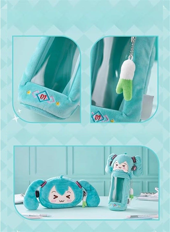 عام هاتسوني ميكو حالة قلم رصاص لطيف حالة قلم رصاص حالة قلم رصاص قدرة كبيرة القرطاسية مربع المحمولة القرطاسية التخزين حقيبة مستحضرات التجميل - Image 4