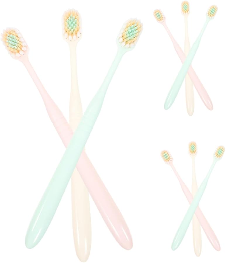 9Pcs Soft Bristle Toothbrush For Adults Sensitive Gums Wide Thin Head Gentle Cleaning - Image 1