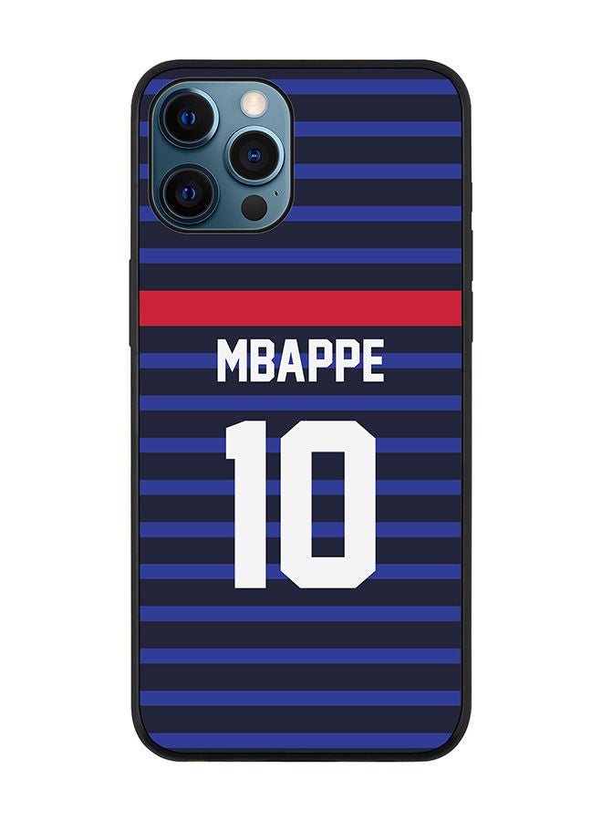 Stylizedd Rugged Black edge case for Apple iPhone 12 Pro Slim fit Soft Case Flexible Rubber Edges Anti Drop TPU Gel Thin Cover - Football Team - France Player Name - Mbappe - Image 1