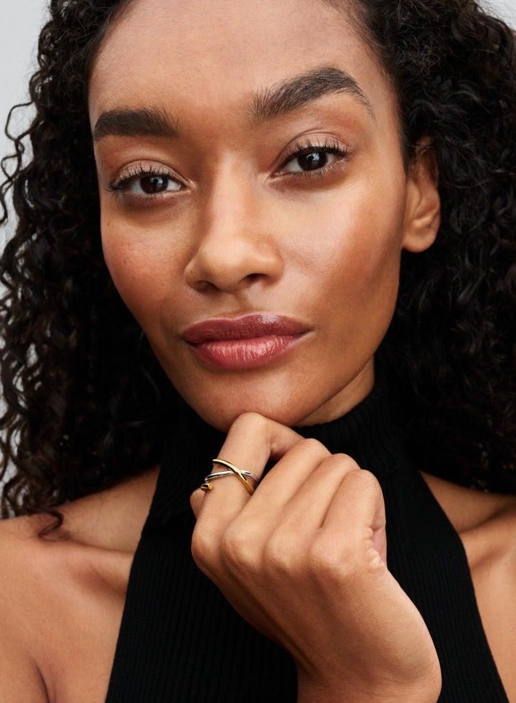 باندورا خاتم مزدوج بلونين بتصميم عضوي - Image 3