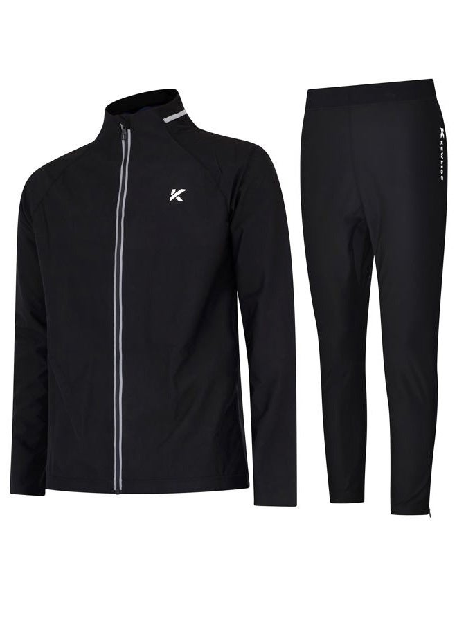 Kewlioo Men's Full Sauna Suit Shirt and Pants Combo - Heat Trapping Sweat Compression Vest & Pants, Sweat More & Look Great, Gym Workout Exercise Versatile Heat Shaper Shaper Jacket (Black, L) - Image 1
