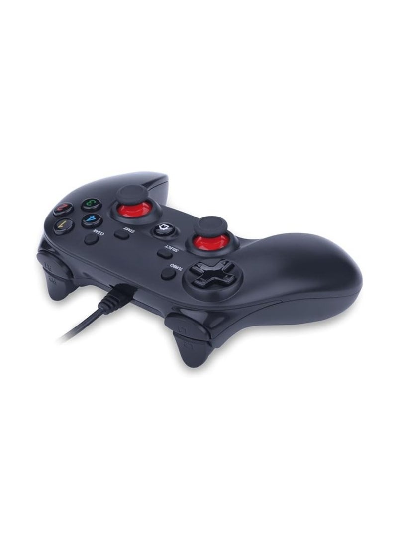 Wired PC Game Controller G807 with 16 Buttons and Dual Joysticks – USB – Black - Image 3