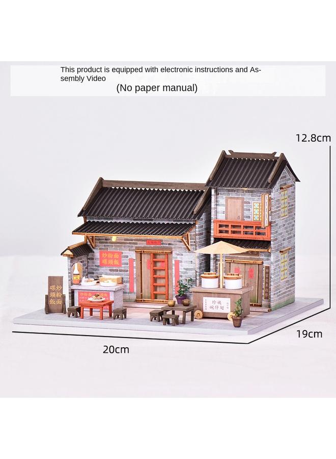 Bluejw Creative Retro Lanting Academy Series DIY Cabin Handmade House Guofeng Model Creative Decoration Gift - Image 1