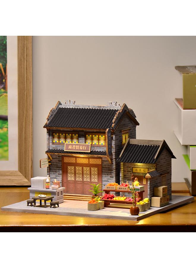 Bluejw Creative Retro Lanting Academy Series DIY Cabin Handmade House Guofeng Model Creative Decoration Gift - Image 5
