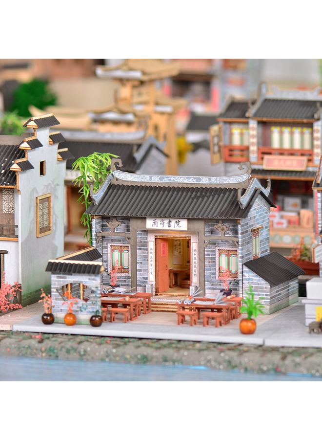 Bluejw Creative Retro Lanting Academy Series DIY Cabin Handmade House Guofeng Model Creative Decoration Gift - Image 4
