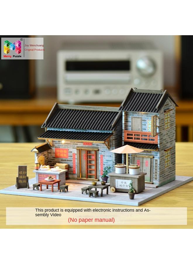 Bluejw Creative Retro Lanting Academy Series DIY Cabin Handmade House Guofeng Model Creative Decoration Gift - Image 2