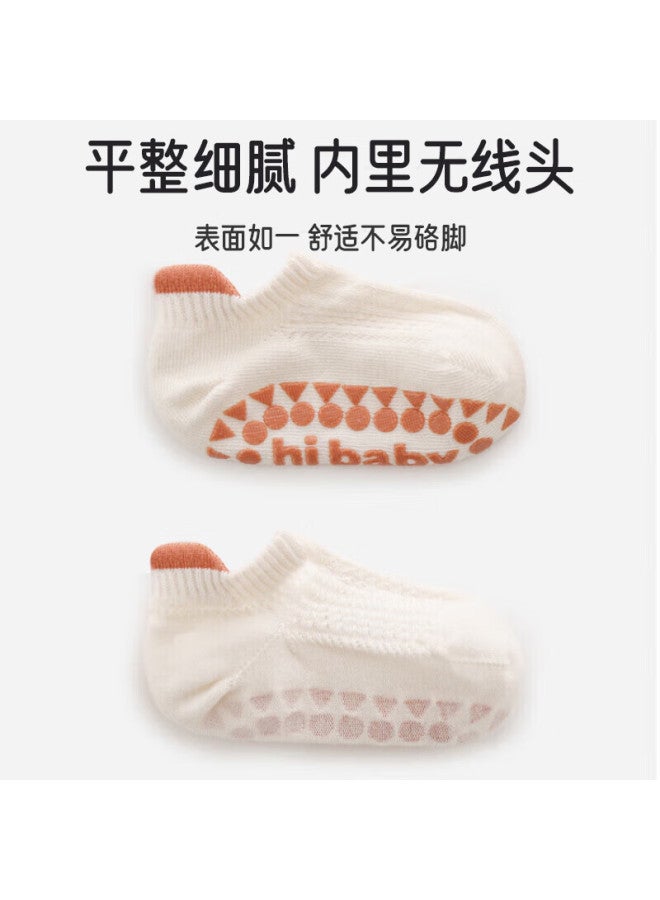 Lovebox Aibaoshi Baby Floor Socks Summer Style, Infant Socks, Indoor Walking Socks, Non-slip Socks, 3 Pairs, Pink White Gray, M Size, S768 - Image 2