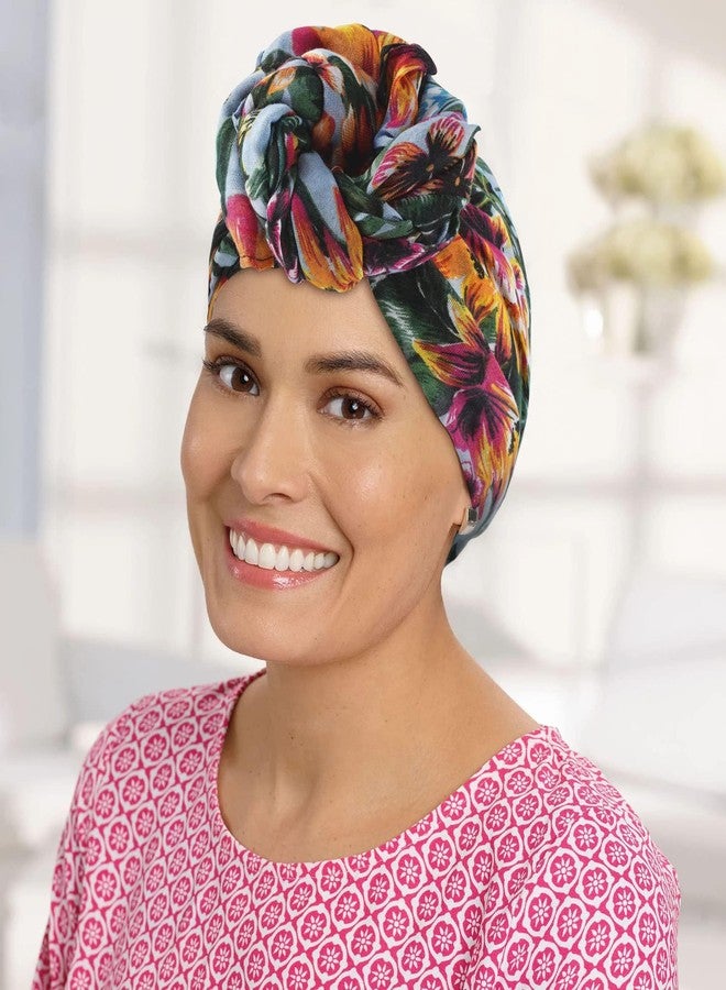 جيرينلي وشاح خفيف الوزن من جيرينلي، مزين بطبعة زهور أنيقة، مصنوع من القطن، مناسب للنساء، وشاح رأس، هدية صيفية، أزرق مخضر، مقاس متوسط - Image 4