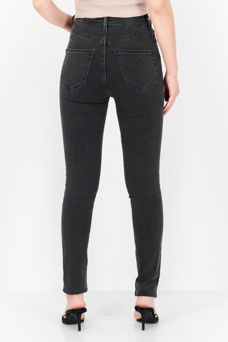 Weekday Women Skinny Fit Plain Stretchable Denim, Black - Image 2
