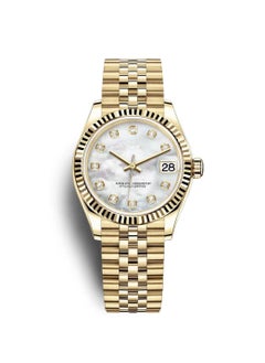 Gold bracelet with a pearl dial