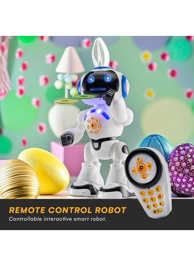 Top Race Programmable Led Rc Robot Toys - Interactive 12-Inch Tall Dancing And Talking Robot For Kids  - Image 4