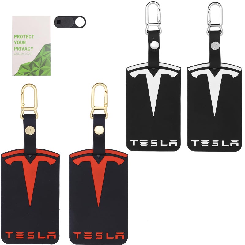 Kolti Tesla Key Card Holder Tesla Card Key Holder for Model 3 Y S X Cybertruck with Key Rings 2 Pack Silicone - Image 3