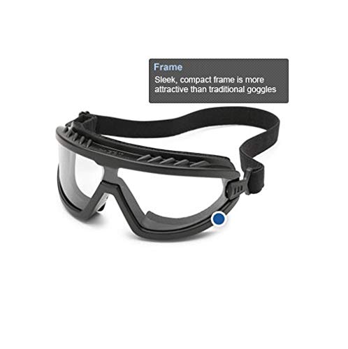 Gateway Safety 4589F Wheelz Stylish and Comfortable Safety Goggle, Blue Mirror Anti-Fog Lens, Black Frame - Image 4