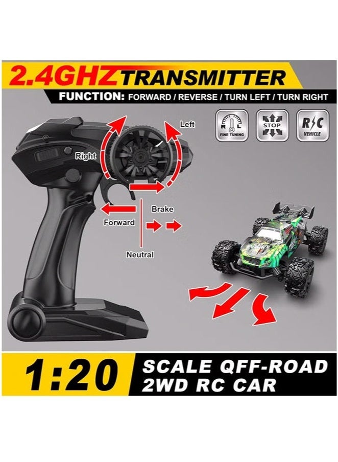 1:20 Electric Off-Road Remote Control Car - High Speed ​​2.4GHz All Terrain Vehicle - Perfect Racing Toy for Kids and Adults Remote Control Car - Image 2