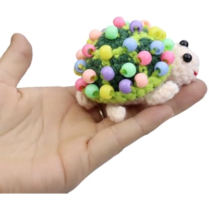 welsoon Beaded Fidget Turtle for Alzheimer Dementia Patients Skin Pickers Fidget Crochet Toy Fidget Turtle Toy Skin Picking Fidget Toys Nail Biter Toy - Image 2