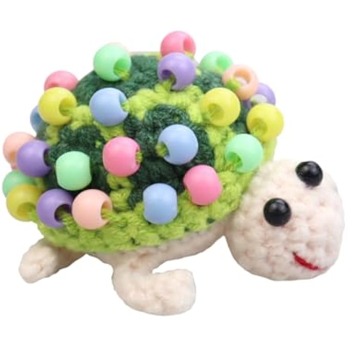 welsoon Beaded Fidget Turtle for Alzheimer Dementia Patients Skin Pickers Fidget Crochet Toy Fidget Turtle Toy Skin Picking Fidget Toys Nail Biter Toy - Image 1