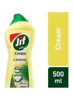 Jif Pack of 2 Lemon Cream Cleaner With Micro Crystals Yellow 500 ml  - Image 4