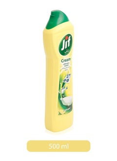 Jif Pack of 2 Lemon Cream Cleaner With Micro Crystals Yellow 500 ml  - Image 3