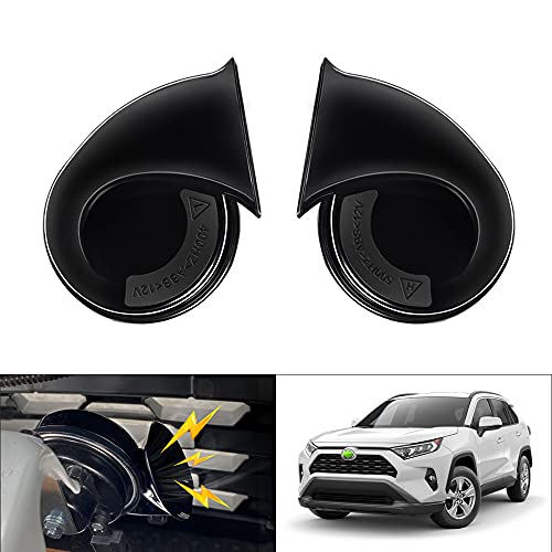 Autorder Car Horn Kit for Toyota RAV4 2025 2024 2023 2022 2021 2020 2019 Accessories 12V Snail Horn Waterproof High Low Tone Car Trumpet Replacement (Black) - Image 1