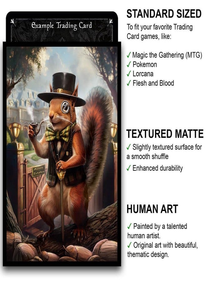 Fantasy North - Sir Peregin Nutley - Acorn Aristocrat - 100 Textured Matte TCG Card Sleeves - Fits Magic MTG Commander Pokemon and Other Card Games - Playing Card Sleeves - Image 3
