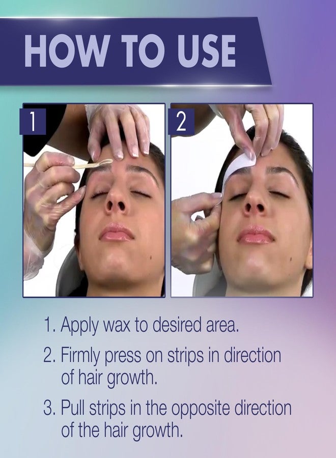 Satin Smooth EZ Grip Non-Woven Wax Strips for Face & Body - Contour Facial Wax Strips Hair Removal, Waxing Strip for Women, 100 ct - Image 5