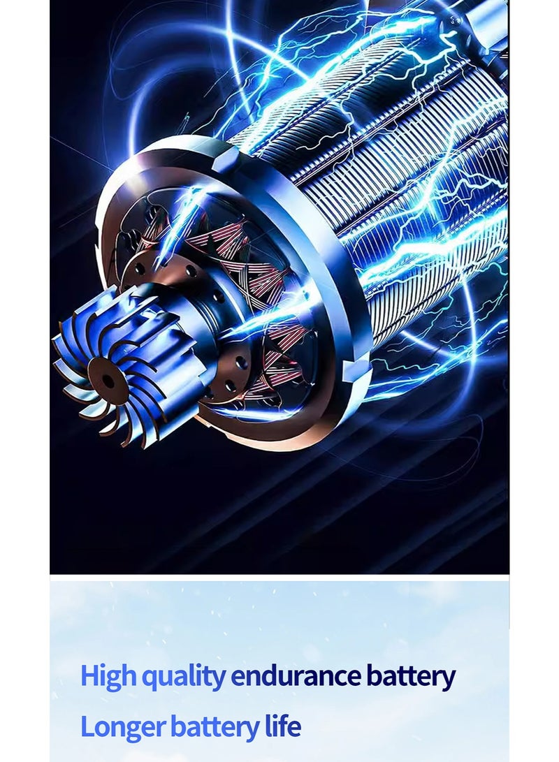 Portable Handheld Fan, 4000mAh Rechargeable Battery, 7H Max Cooling, 100-Speed Adjustable Turbo Fan with LED Digital Display, Strong Airflow Mini Pocket Fan for Travel, Office, Outdoor - Image 5