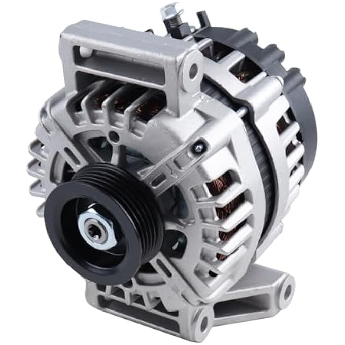 MISIOEK Alternator Compatible with 2008-2011 Chevy HHR 2.2L 2.4L 12V 130A 5-Groove Pulley Clockwise 15923218 - Image 1