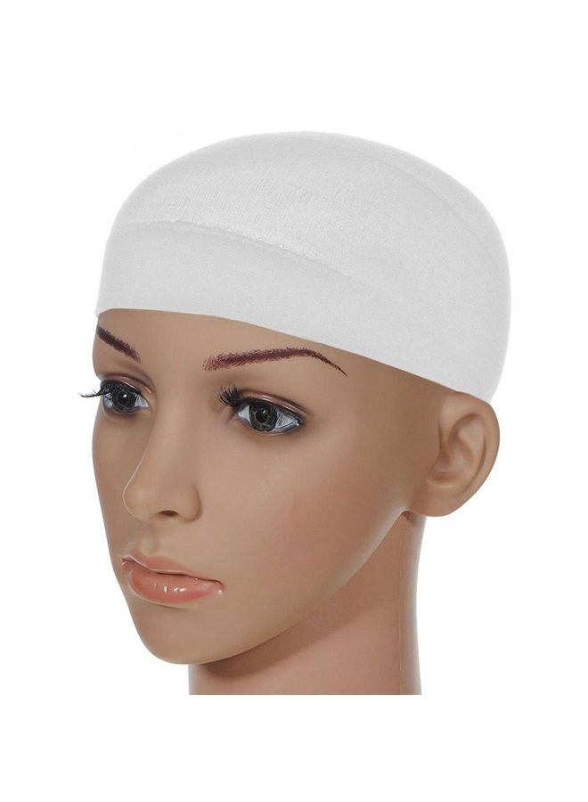 OMORFIEER Unisex Stocking Wig Cap Snood Mesh Natural White Wig Caps (2pcs)