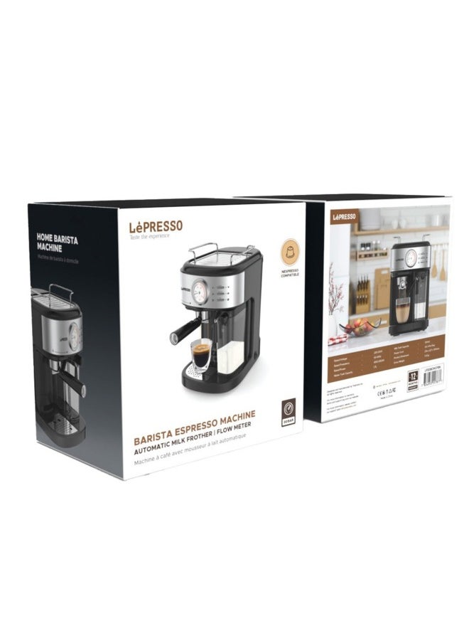 Coffee Machine, 20 Bar Pump, 1050-1250W, 1.7L Tank, 500ml Milk Capacity, Nespresso Capsules, Black - pzsku/ZC2BE047458987C7BA0EFZ/45/_/1719472752/6e5133b5-6859-4cdb-8f95-7c62dc6dd88b