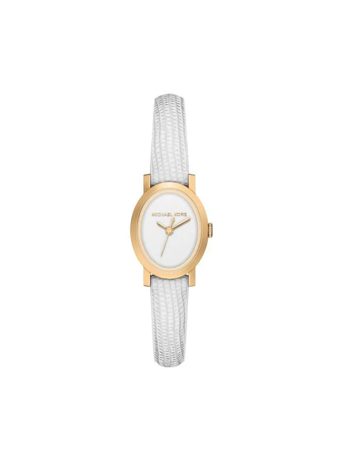 مايكل كورس MK7586 Analog Watch with Gold Plated Leather Strap