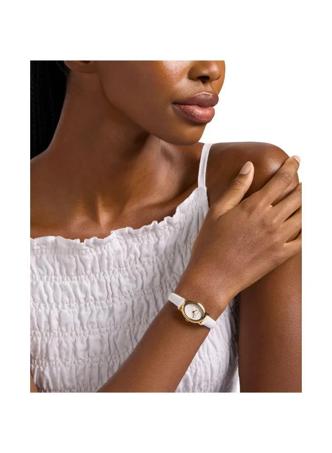 مايكل كورس MK7586 Analog Watch with Gold Plated Leather Strap