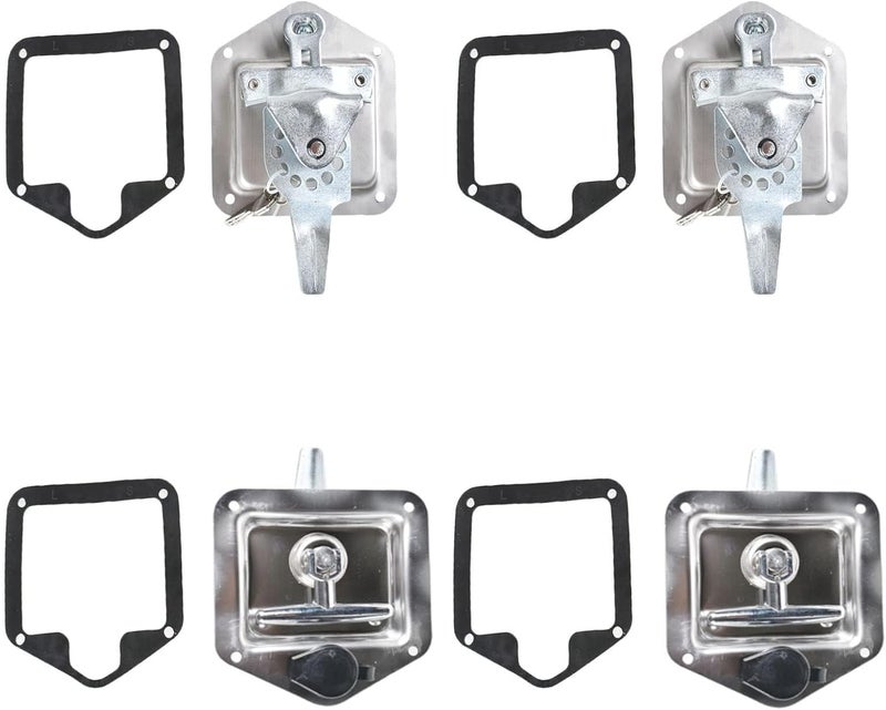 SEBLAFF 4-Pack Stainless Steel T-Handle Latch Tool Box Locks with Keys - Image 1