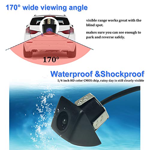 NOAUKA Waterproof IP68 Night Vision Car Rear View Reverse Backup Camera 170 Degree Universal Color CMOS Imaging Chip Reversing Camera Parking HD Front View Camera - Image 3