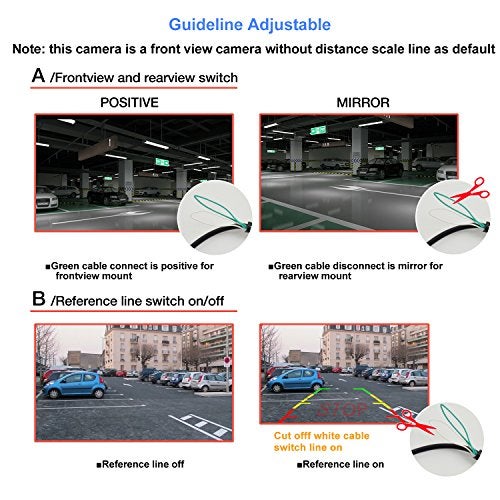 NOAUKA Waterproof IP68 Night Vision Car Rear View Reverse Backup Camera 170 Degree Universal Color CMOS Imaging Chip Reversing Camera Parking HD Front View Camera - Image 4