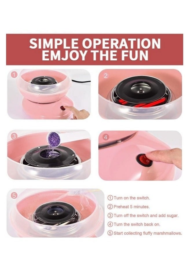 MIXDE DIY Marshmallow Machine with Large Splash-Proof Plate Portable Cotton Candy Maker for Home Birthday Family Party  - Image 3