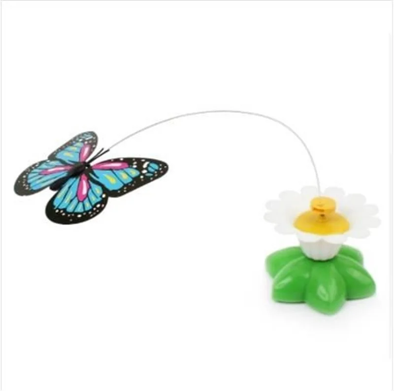 5 دي ام Animated Rotating Butterfly - Cat Toy (Battery Operated)