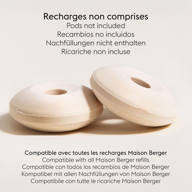 Maison Berger مايزون بيرجر - مجموعة موزع معطر هواء السيارة القابلة لإعادة التعبئة - 1.75" قطر × 1.25" عمق - صنع في فرنسا (تشطيب غير لامع) - Image 2