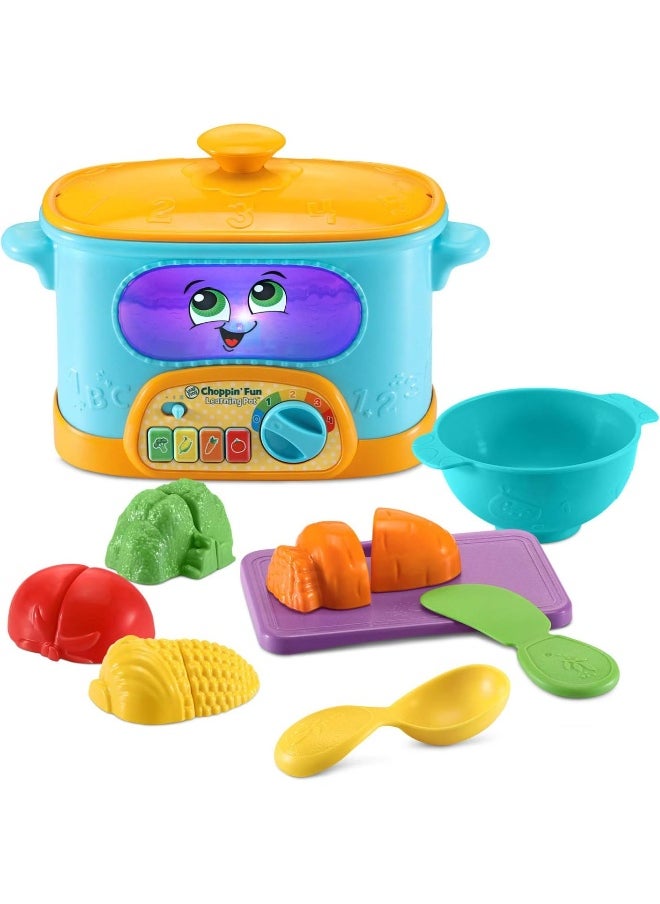LeapFrog Choppin' Fun Learning Pot, Roleplay Kitchen Toy For Children, Interactive Learning Toy For Pretend Play With Food Names, Recipes And Colours, Gift For 12 Months Plus, English Version  - Image 1